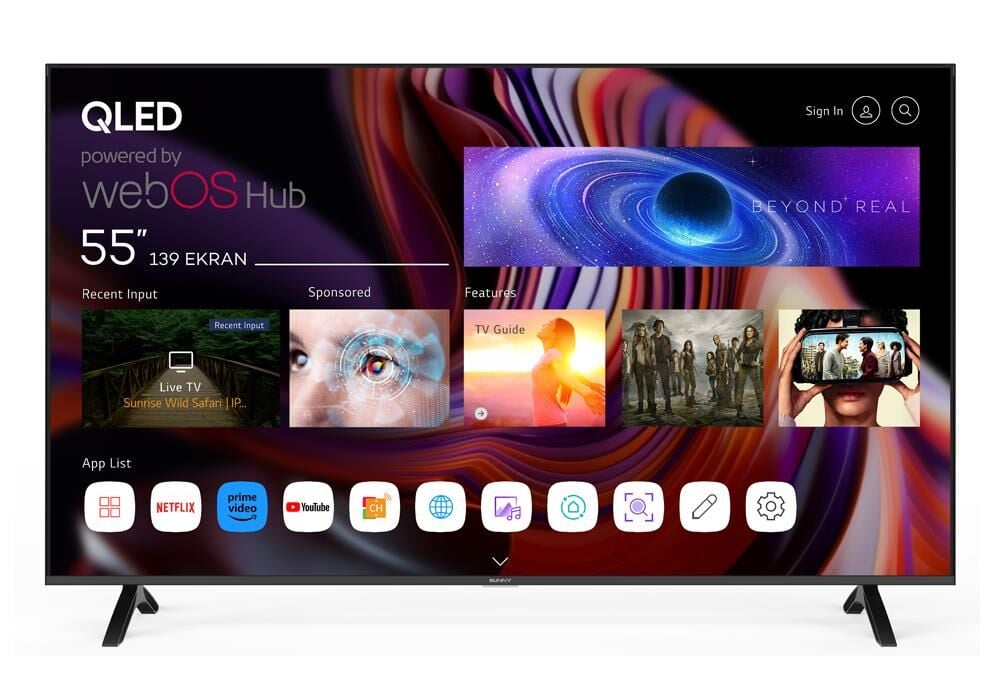 SUNNY SN55QMN252-0276 SMART webOS 139 EKRAN UHD QLED TELEVİZYON