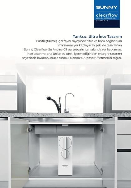 SUNNY CLEARFLOW POMPALI YENİ NESİL SU ARITMA CİHAZI (Ücretsiz Montaj - Tanksız Tasarım) (SN9 ART 004)
