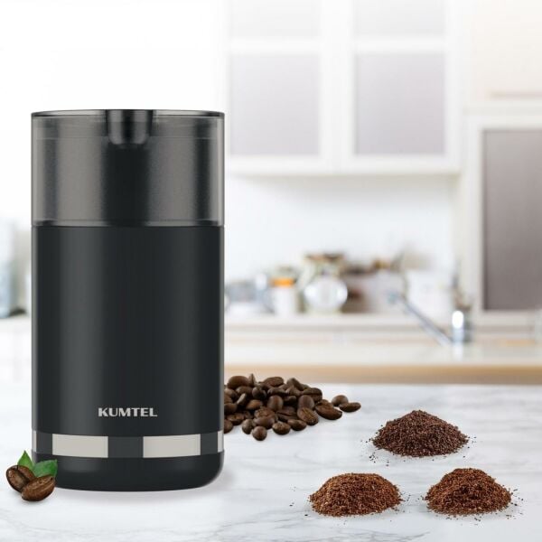 KUMTEL HCG-01 ELEKTRİKLİ KAHVE ÖĞÜTME MAKİNESİ Black (Siyah)