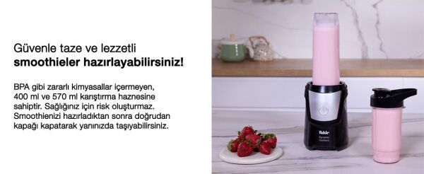 FAKİR Dynamic Comfort 600 Watt Smoothie Kişisel BLENDER Black (Siyah)